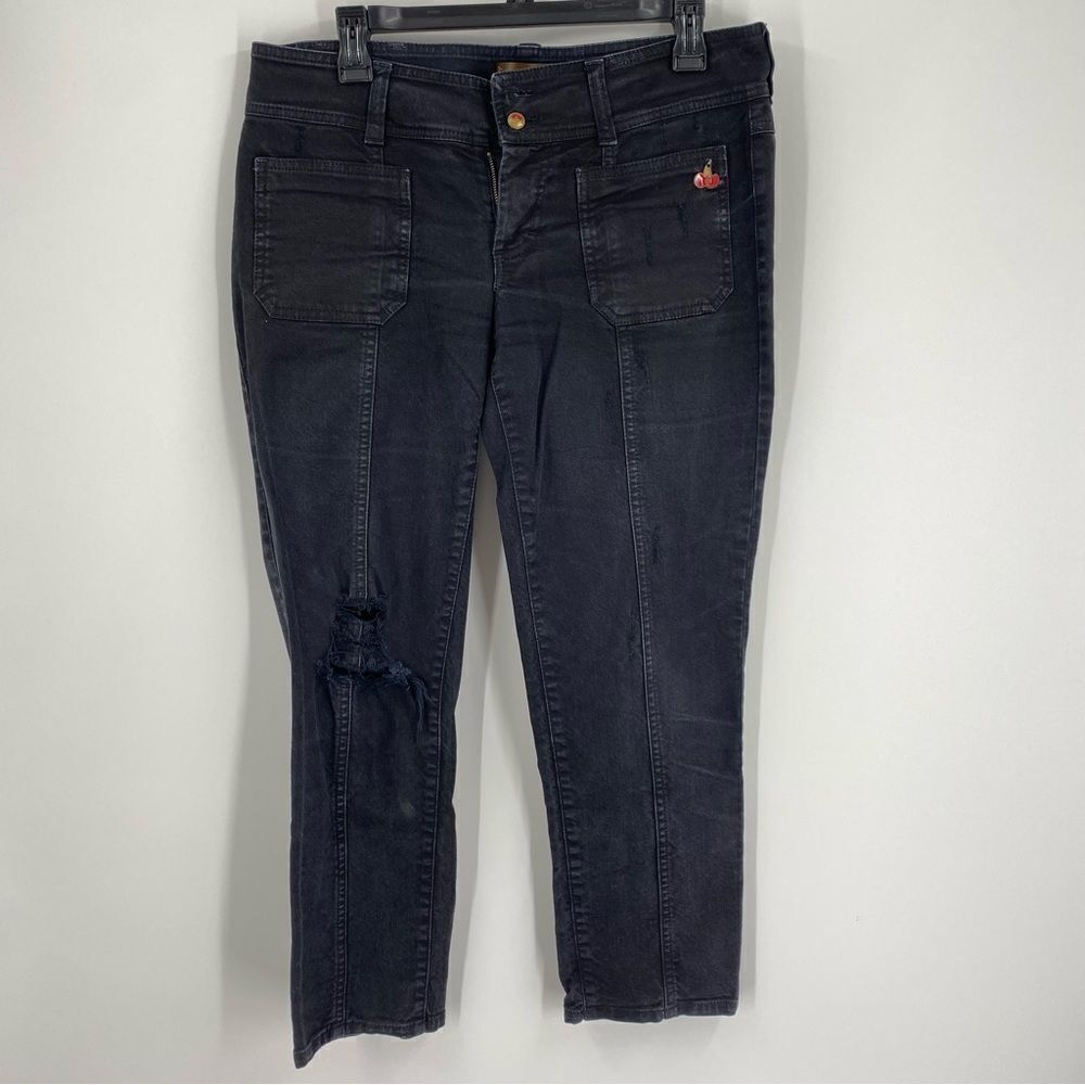 Galliano Men’s Black Distressed Jeans size 32